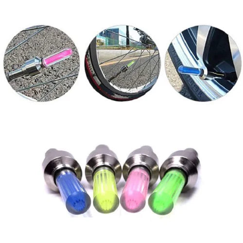 Tyre LED Air Valve Cap With Motion Sensor for Car & Bike