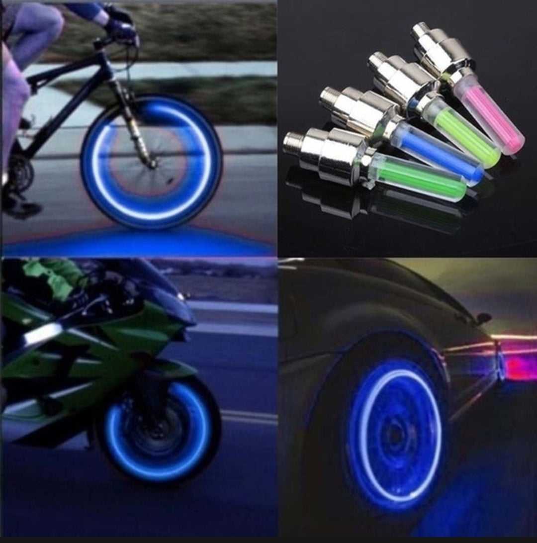 Tyre LED Air Valve Cap With Motion Sensor for Car & Bike