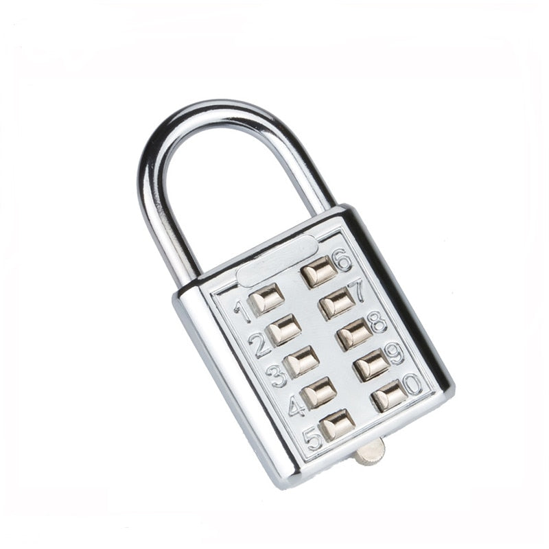 10 Digit Push Button Padlock