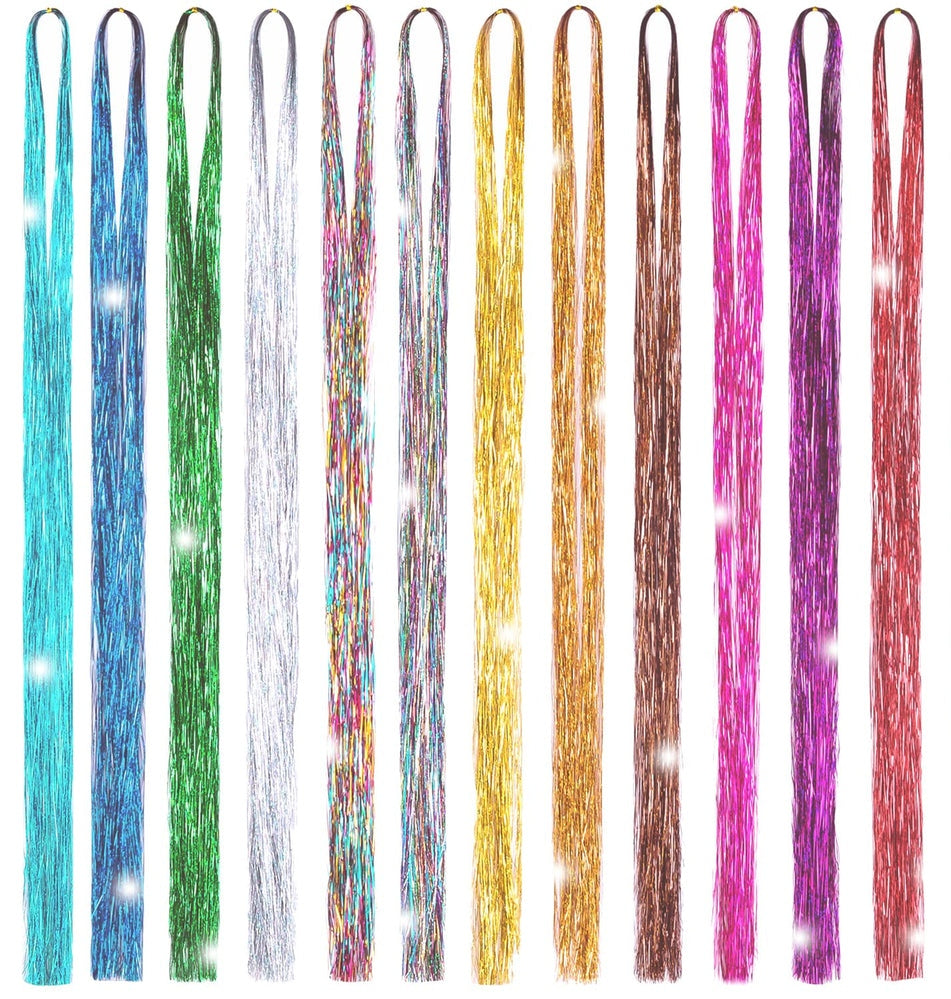 Multicolour Glittery Hair Tinsels Pack of 2