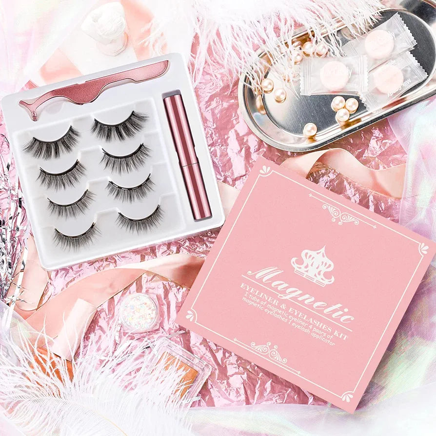 Reusable Magnetic Eyelashes & Eyeliner kit